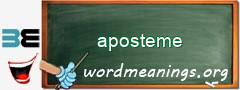 WordMeaning blackboard for aposteme